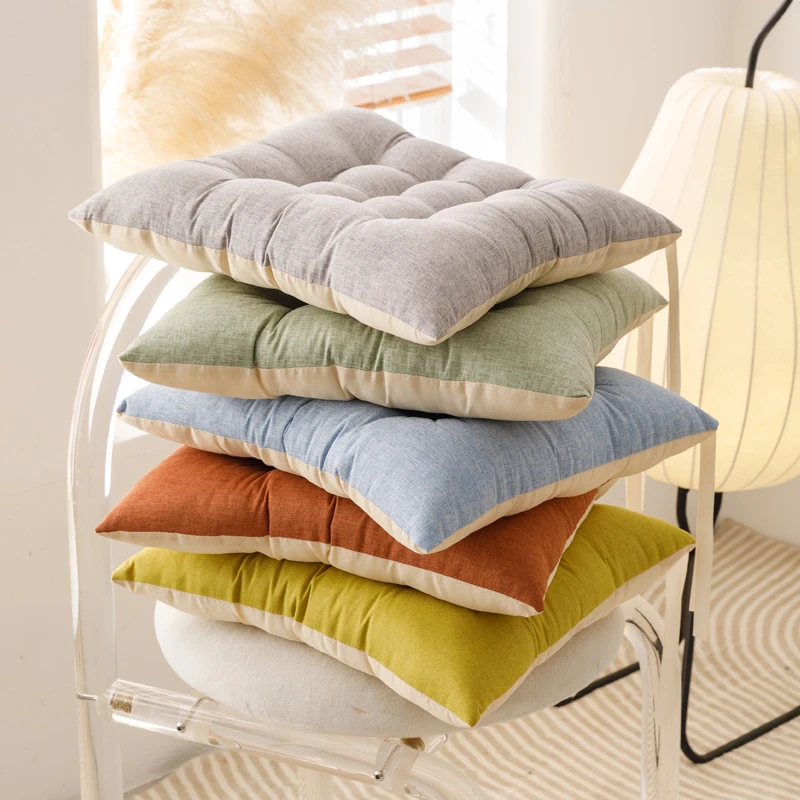 四季棉麻加厚椅子坐垫透气学生宿舍久坐蒲团榻榻米凳子地板屁股垫