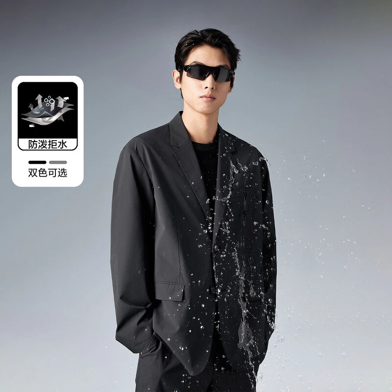 PEACEBIRD/太平鸟男装商务潮流休闲春季宽松防泼西装  BWBBD1B04