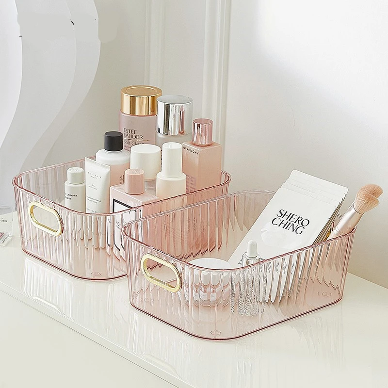 轻盈桌面收纳盒家用储物多功能置物亚克力收纳箱大号化妆品收纳盒