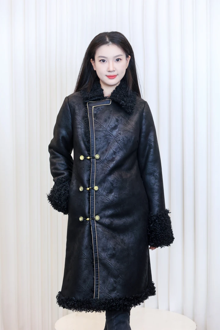 QCWT306邦吉梅朵【显酷皮衣】冬外套藏装民族藏装简约休闲加毛加绒