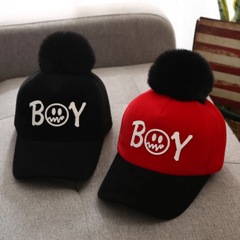 宝宝帽子秋冬季男童加厚棒球帽韩版时尚女童鸭舌帽保暖儿童帽子潮