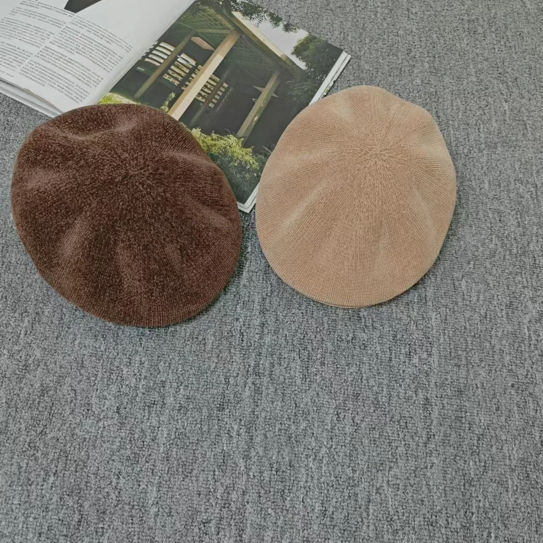 5169余小鱼 两色休闲时尚百搭帽沿带标不挑脸型贝雷帽女