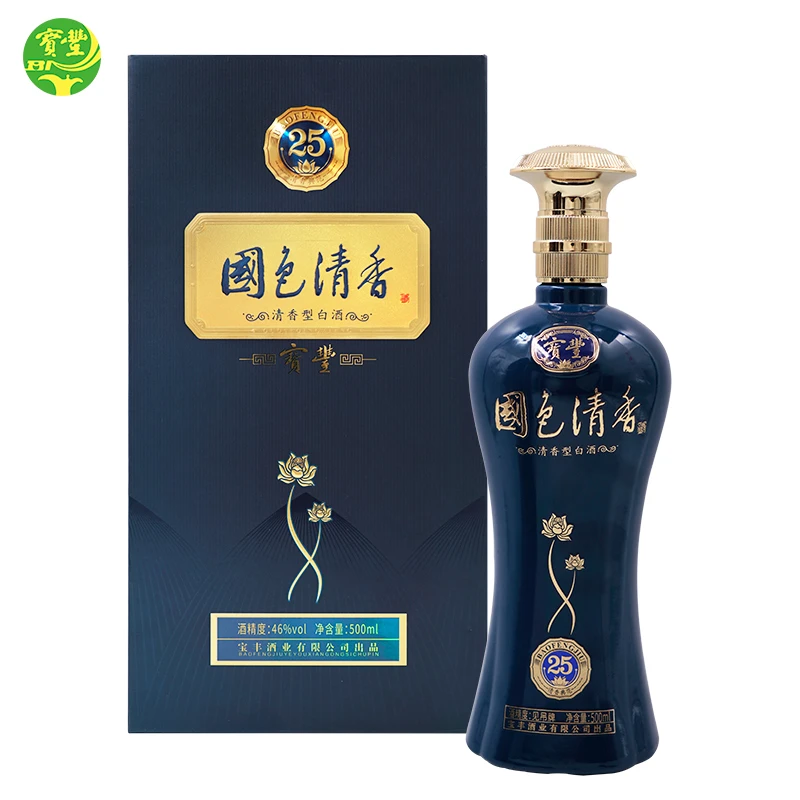 宝丰 宝丰国色清香25 单瓶500ml清香型46度纯粮食白酒46度500ml