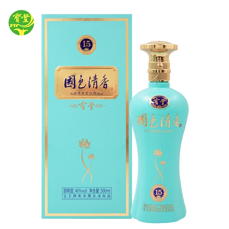 宝丰宝丰国色清香15 单瓶500ml清香型46度纯粮食白酒46度500ml
