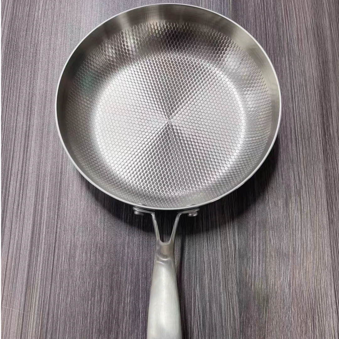 24cm不锈钢煎炒锅不挑灶具