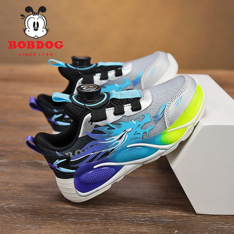 巴布豆男童鞋春秋新款儿童网面透气运动鞋小学生户外百搭跑步鞋