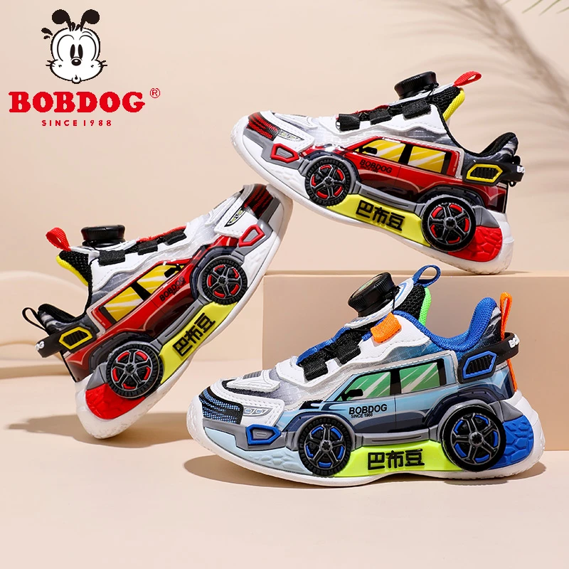 巴布豆2024春秋网面透气童鞋男童鞋子男孩防滑户外潮儿童运动鞋