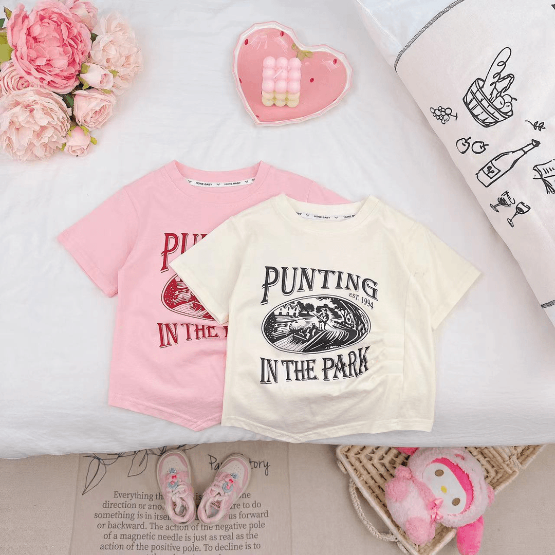 2024夏季休闲时尚女童短袖T恤 F-TX02