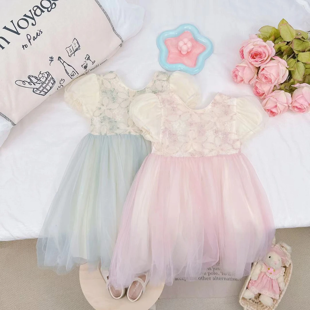 2024新款夏装洋气时髦碎花女童连衣裙 D-VC892（尺码偏大）