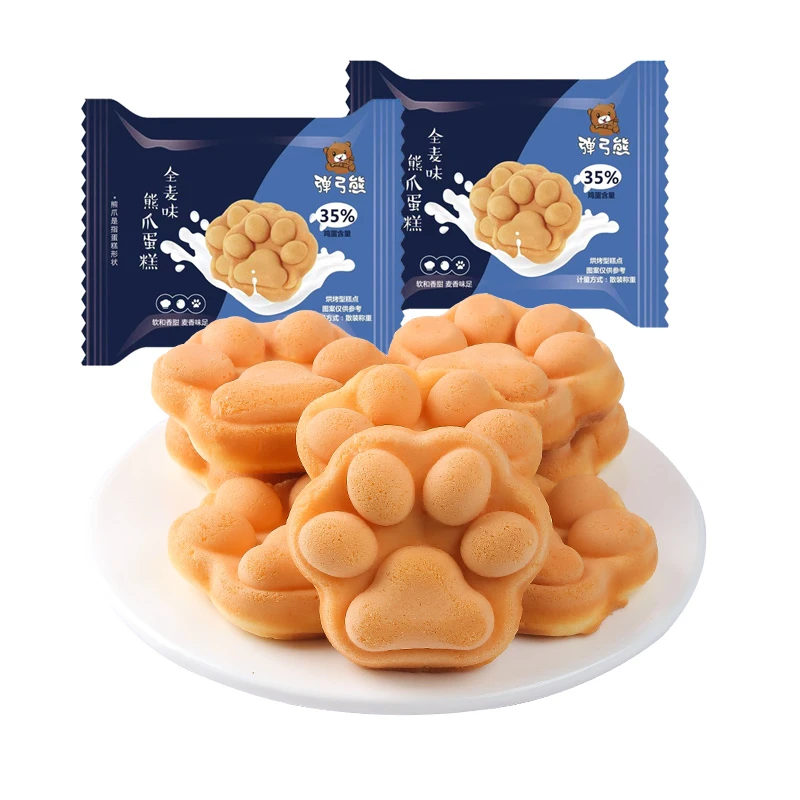 全麦味熊爪蛋糕儿童营养小孩早餐休闲零食麦香面包推荐