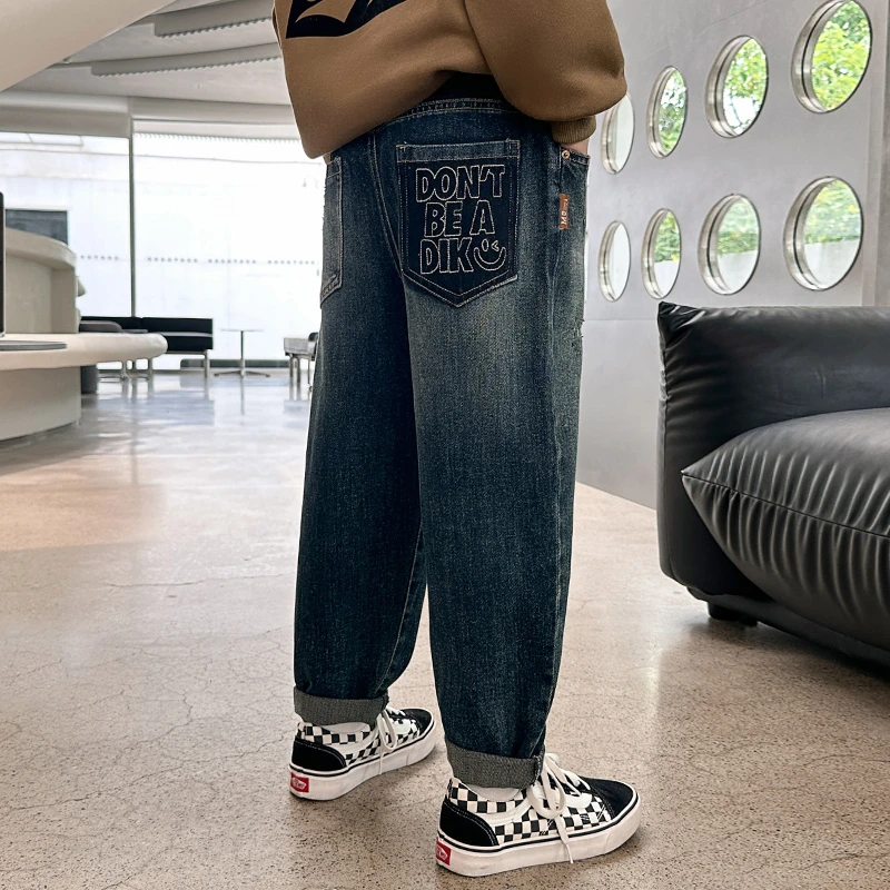 男童牛仔裤春季2024新款中大童时尚休闲洋气裤子儿童韩版春秋长裤