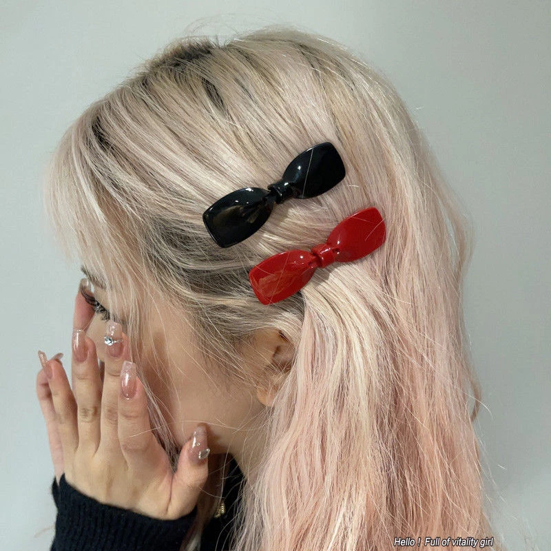 新的故事四季和你韩系蝴蝶结发夹公主侧边夹子气质醋酸碎发夹简约