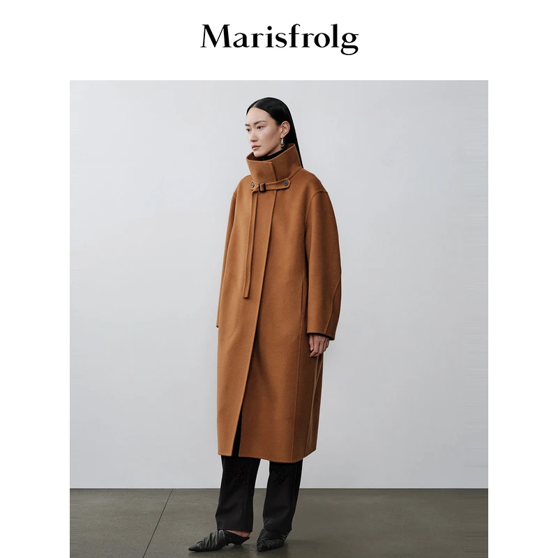 Marisfrolg/玛丝菲尔休闲复古简约中长款时尚大衣ACDE4062D