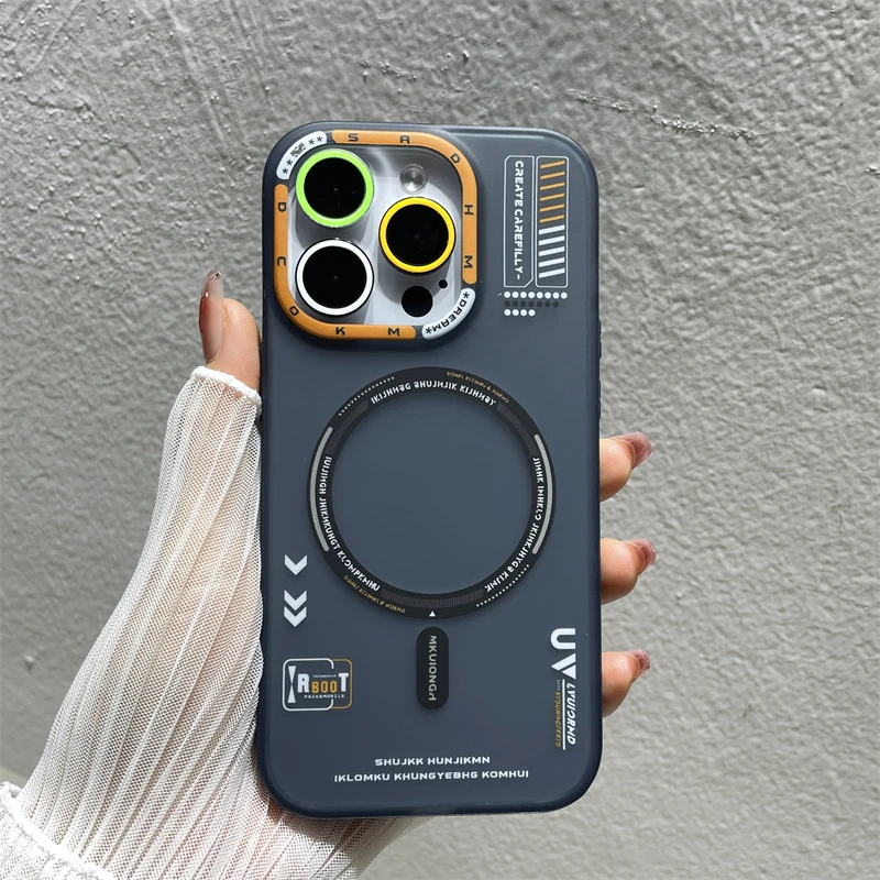 苹果14promax手机壳磁吸16PM磨砂iPhone15全包防摔13高级简约12套