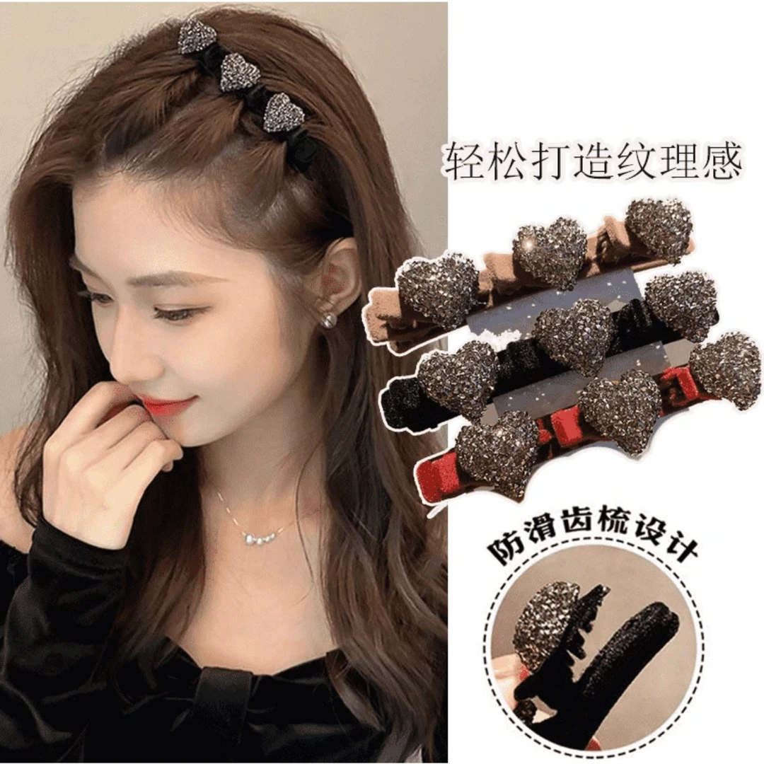 高级感发夹女秋冬侧边编发刘海发卡抓夹前额头发鲨鱼夹子头饰C88