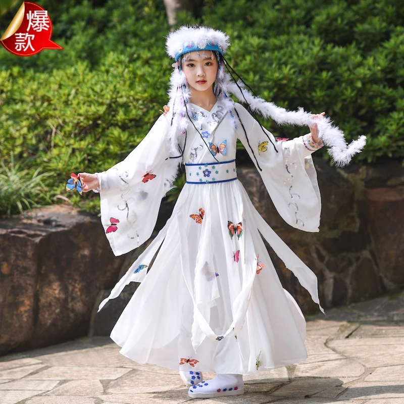 香妃同款衣服儿童古装格格服仙女童汉服2024新款长袖秋季演出服