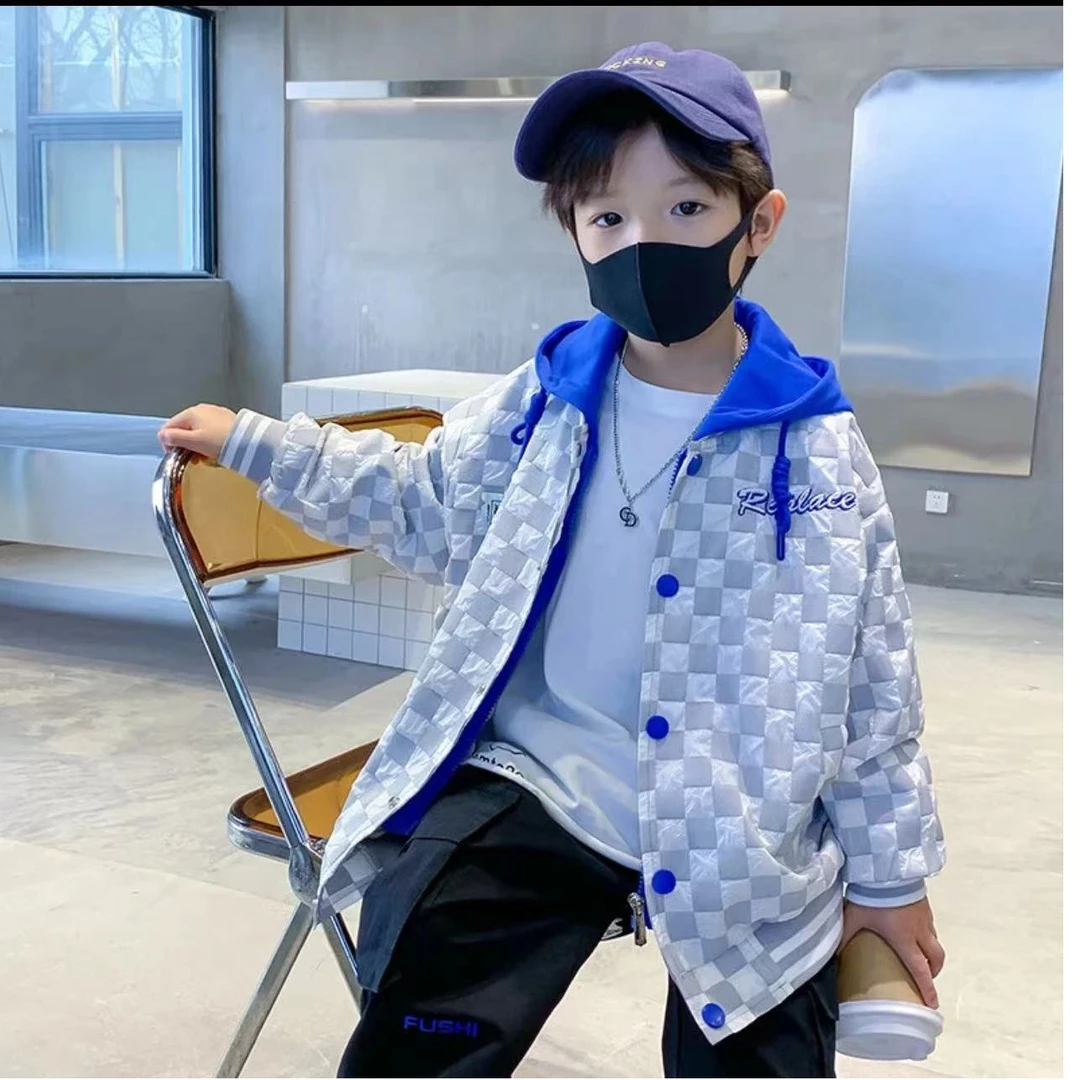 【UV】儿童潮牌亲子装外套棒球服假两件亲子款外套-QK077