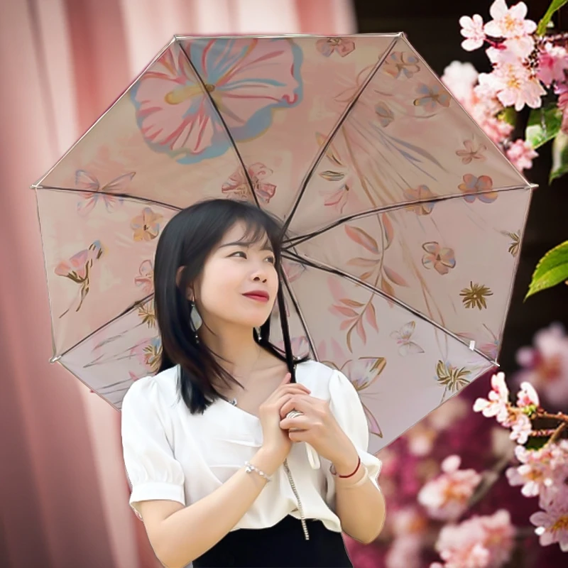 【双层雨伞】2024新款双面双花双层防晒伞晴雨两用雨伞太阳伞遮阳伞