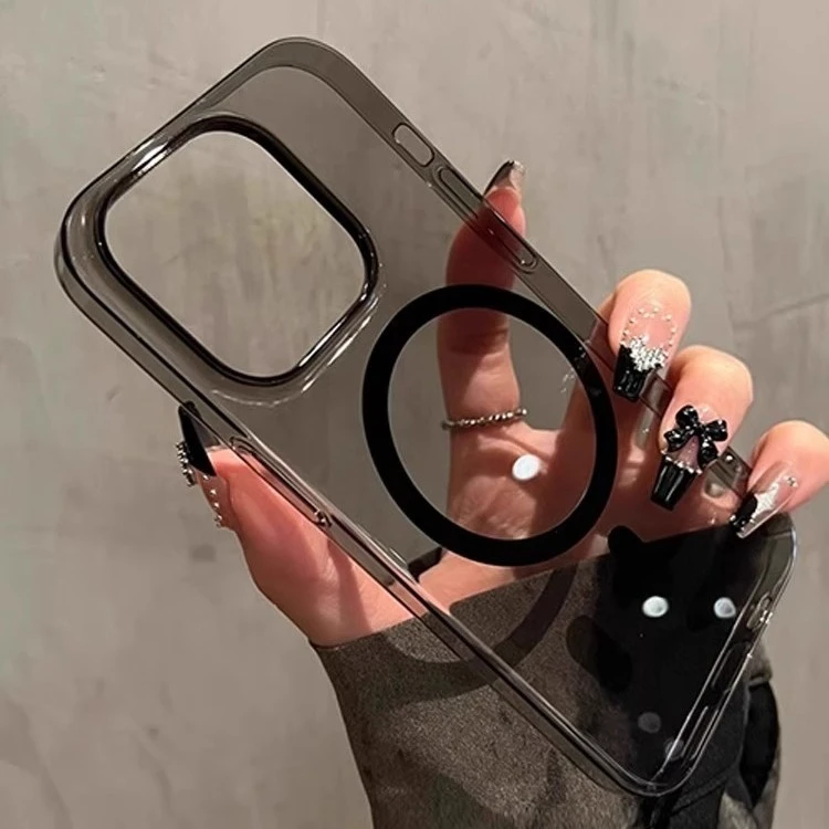 【薄,非常薄】iphone15/15pro手机壳透明不发黄磁吸充电15plus硬壳i