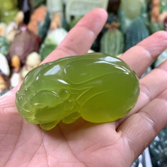 蛇纹石玉岫玉手把件未镶嵌