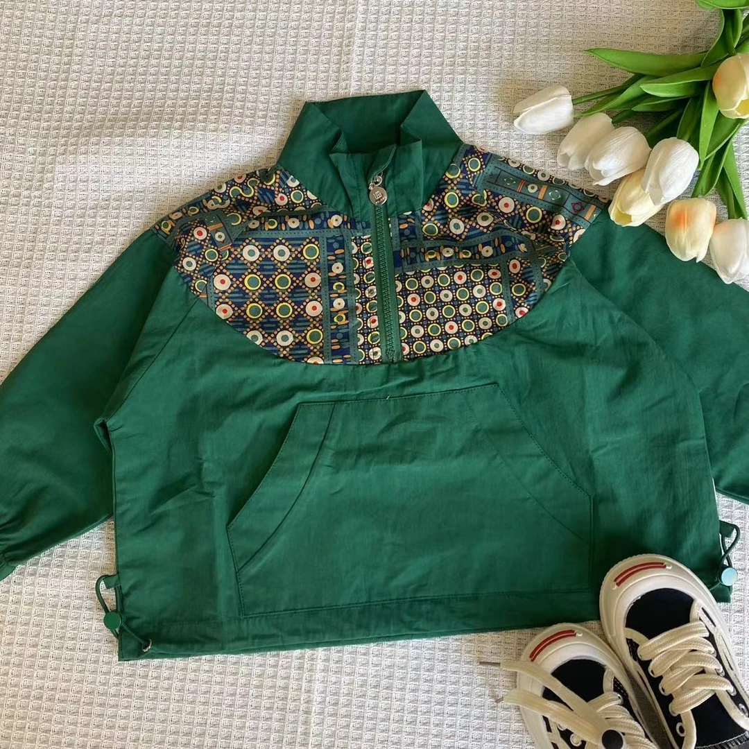 儿童春季休闲拼色套头外套CQ027