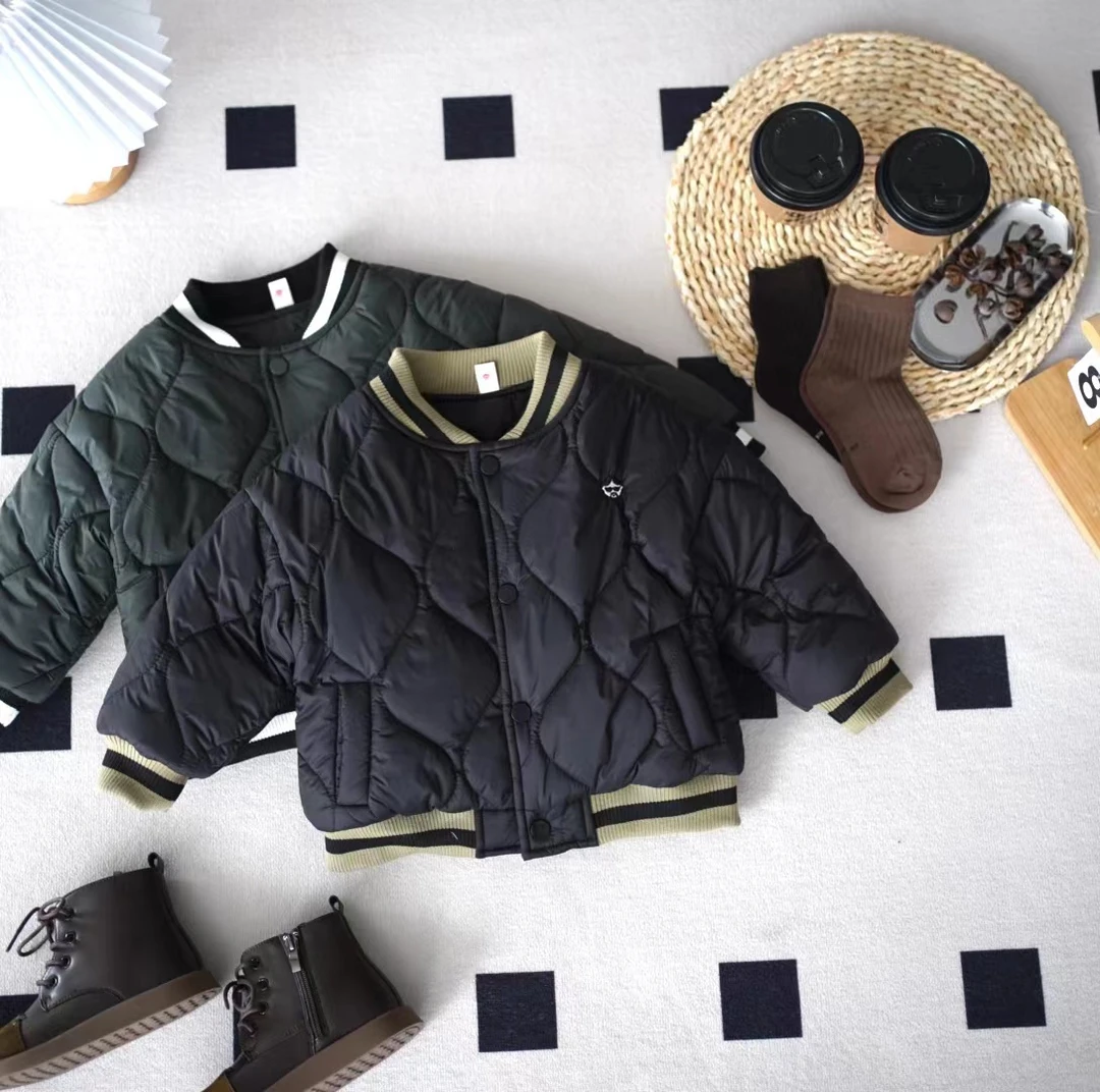 儿童秋冬韩版洋气刺绣胡子头加厚棒球服SQ1408