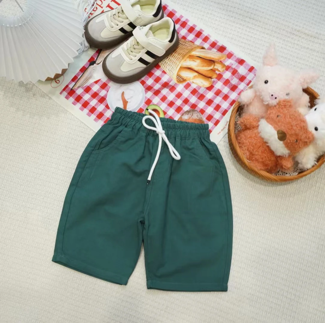 儿童夏季韩版时尚贴标梭织裤XQ017