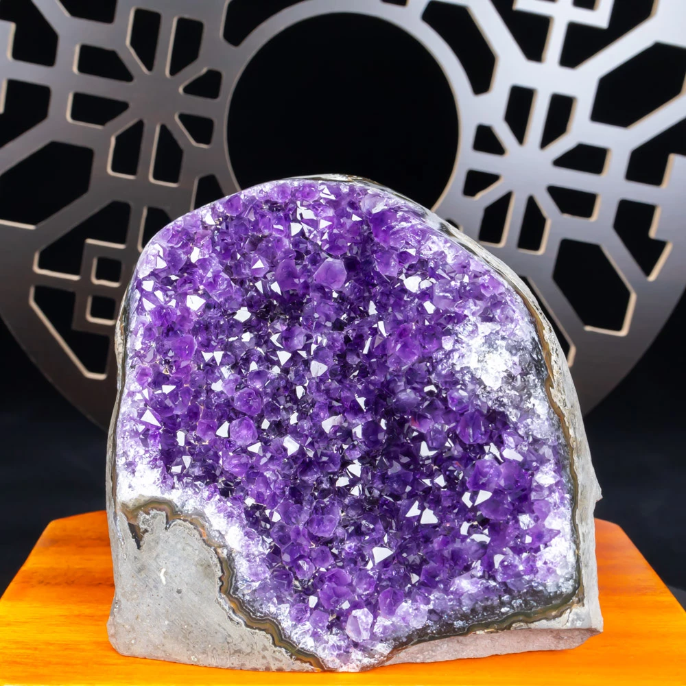 乌拉圭紫水晶家居装饰摆件饰品天然水晶收藏书房客厅乔迁送礼招米