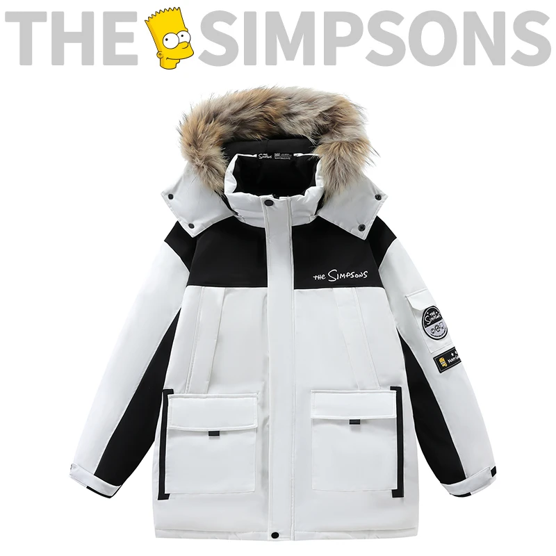 THESIMPSONS冬季毛领连帽中长款保暖加厚男女同款SPCDJ234F15U