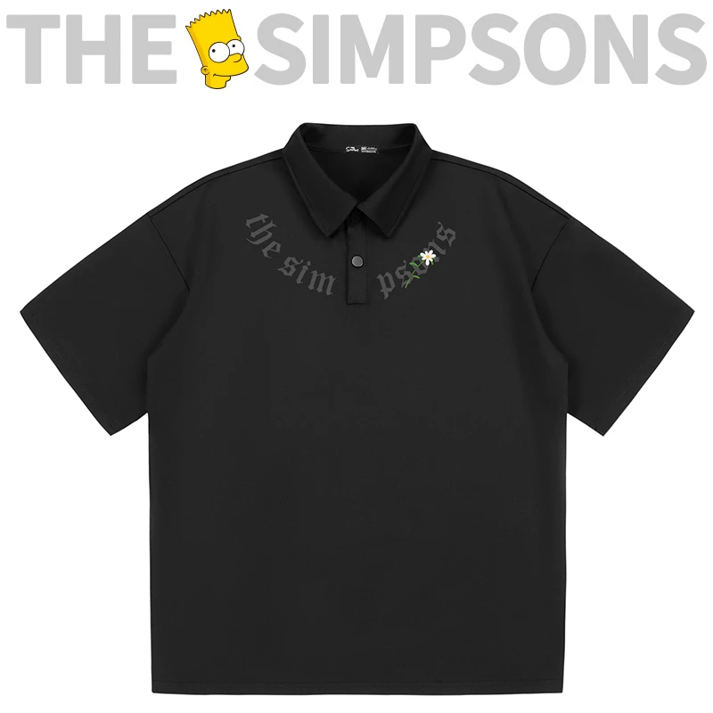 THESIMPSONS休闲夏季宽松翻领短袖POLO衫男女同款SPCPL242F14U