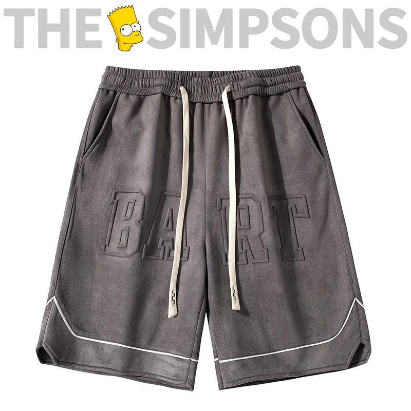 THESIMPSONS休闲字母钢印宽松运动五分短裤情侣款SPCSP232F13U