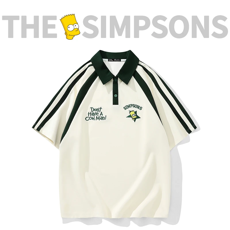 THESIMPSONS短袖polo男女休闲情侣夏季宽松翻领SPCPL242F04U