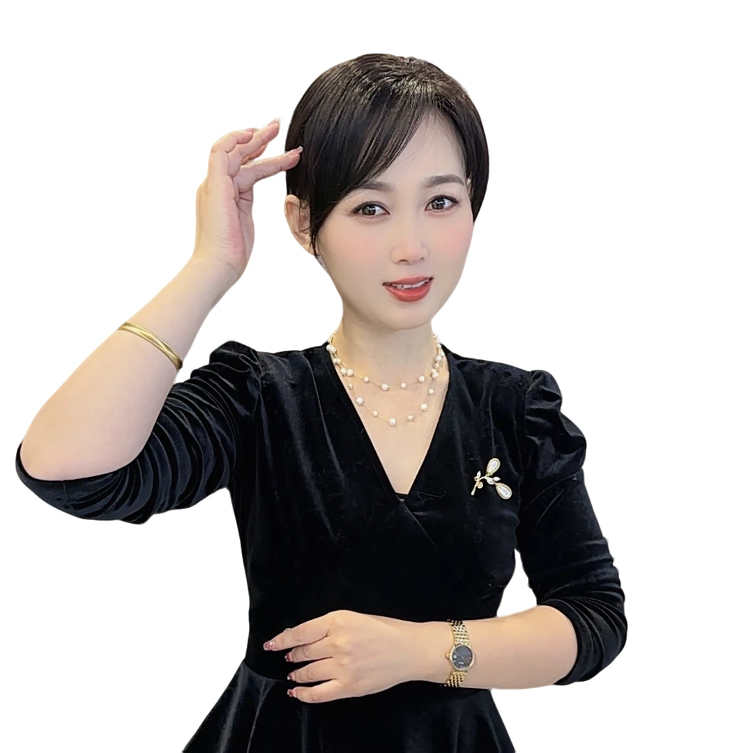 Shinuoge/诗诺格真发假发片隐形遮白发波浪增发量补发女士假发片