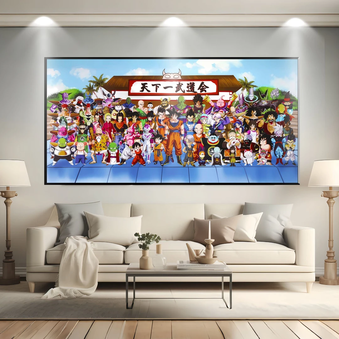【铝合金水晶画】七龙珠动漫装饰画客厅背景墙孙悟空超级赛亚人挂画