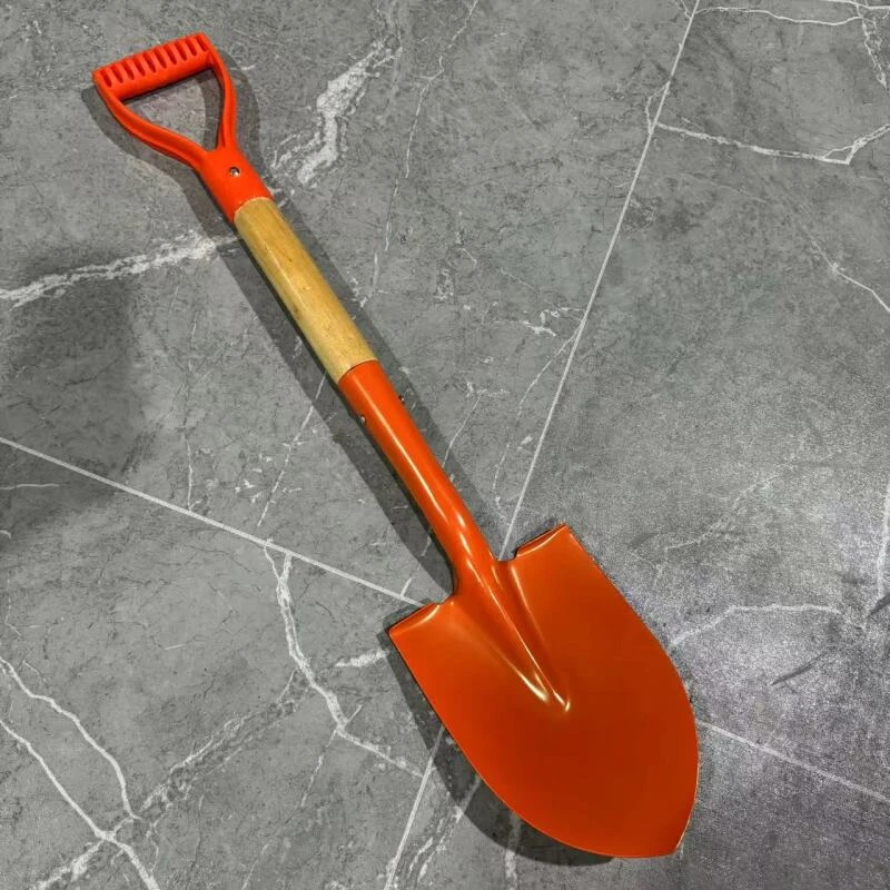 djxd 橙色加厚铁锹尖头五金工具