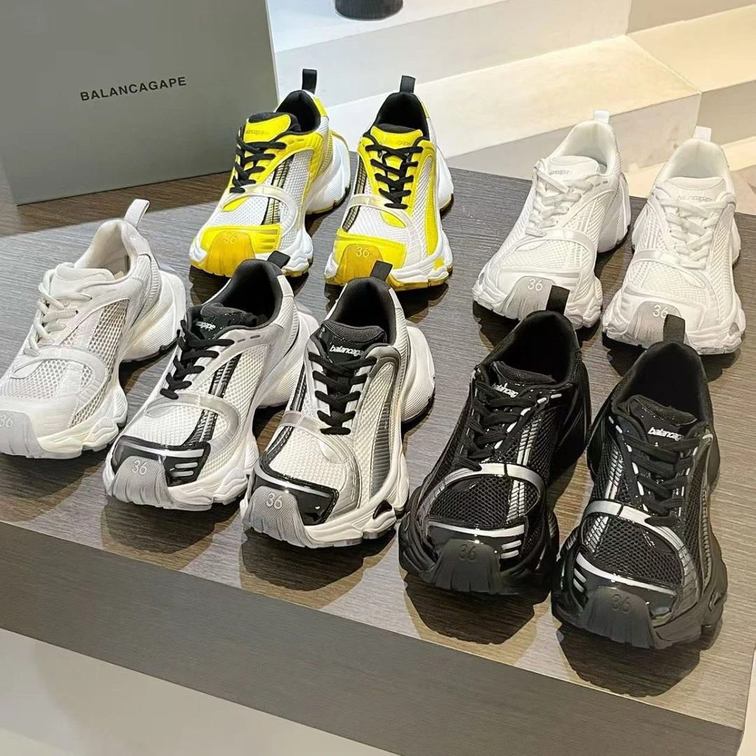 2025新款巴黎老爹鞋女厚底增高网面百搭复古炸街休闲运动脏脏鞋男