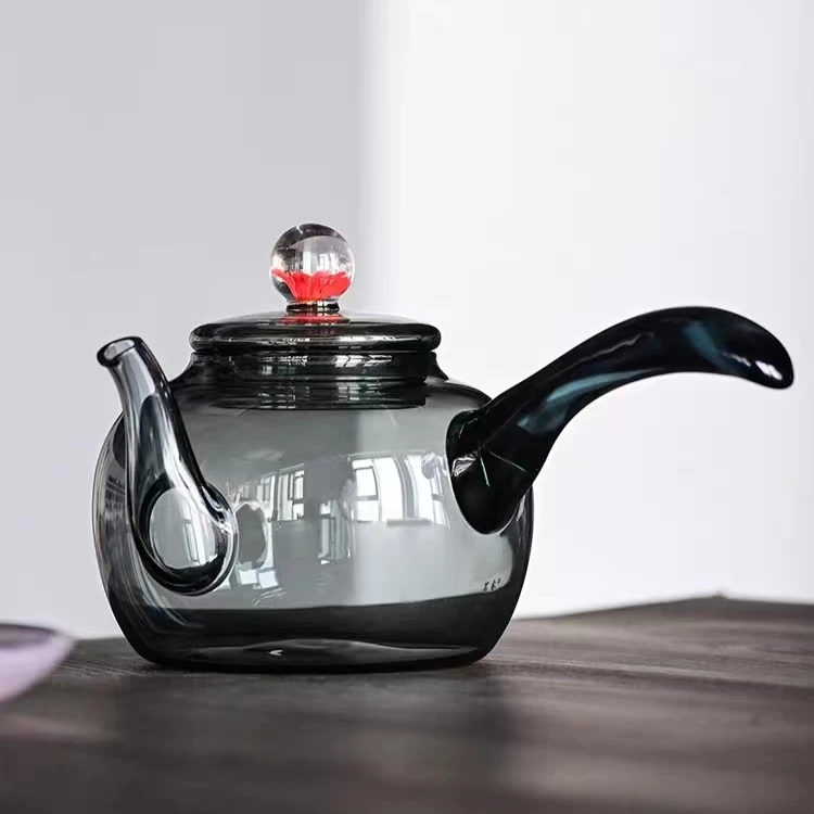 侧把壶高端花语大容量高硼硅烧水壶电陶炉专用煮茶泡茶耐高温