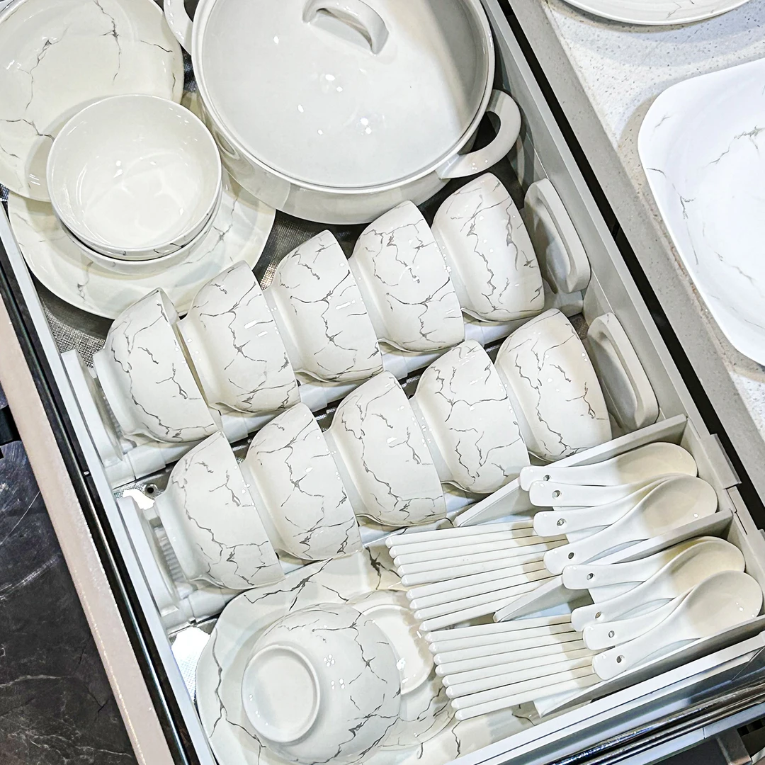 釉下彩餐具碗碟套装高颜值碗家用2025新款乔迁碗具简约碗盘筷组合