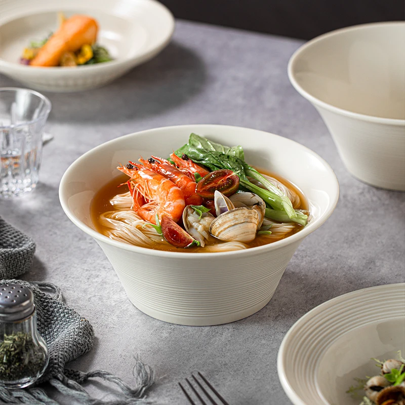 Yomerto陶瓷汤碗家用2025新款面碗斗笠碗高级感大号拉面碗螺蛳粉