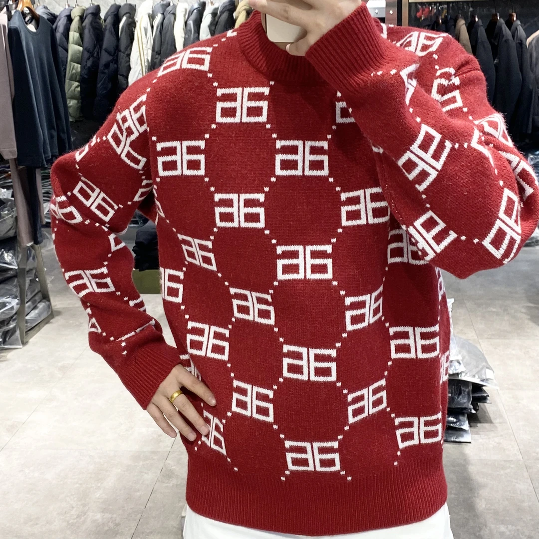 *新款毛衣*男士新款高品质时尚舒适百搭潮流针织衫6723