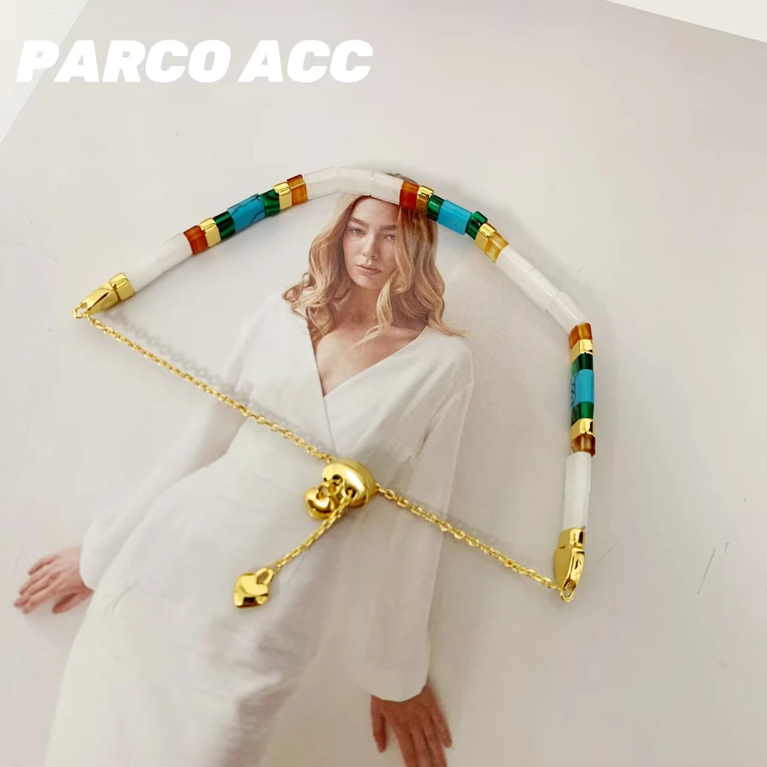 铜合金手链 GP2018 波西米亚风彩石手链