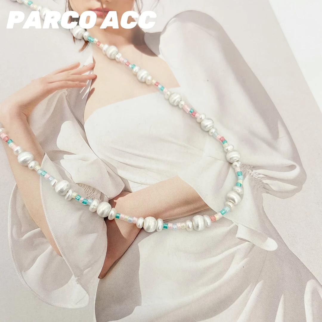 坠链均925银 A514 CHUUI彩色串珠系列糖沙球项链