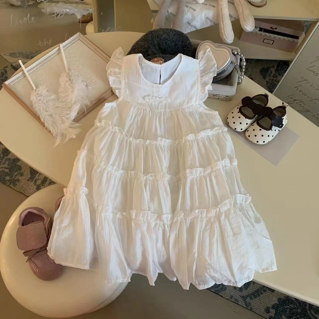 【样衣】四Hihoniya~2024春夏白色无袖连衣裙