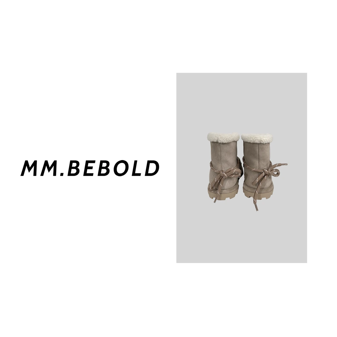 【妙姐精选】系带毛毛保暖雪地靴YX00024