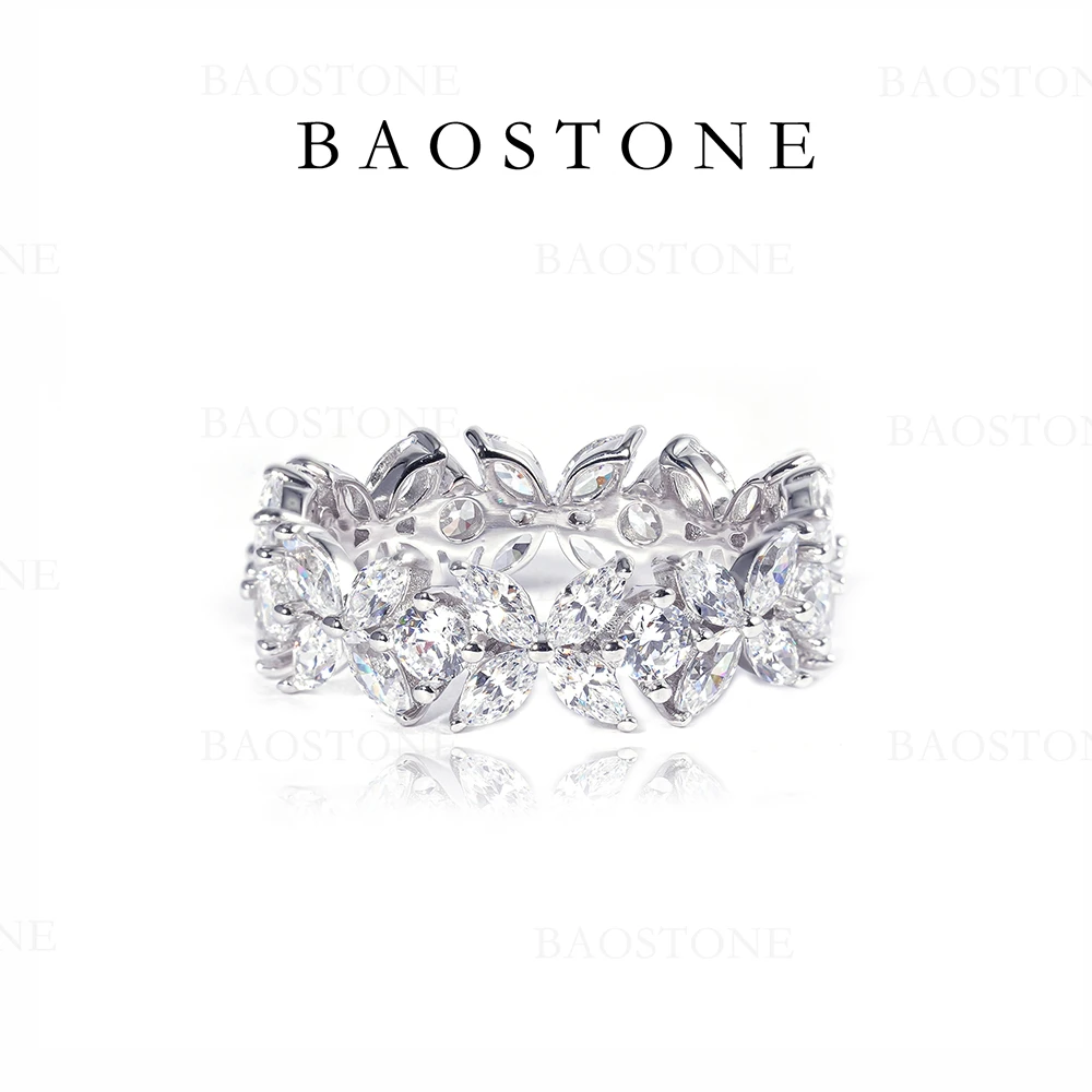 BAOSTONE 925银合成锆石戒指 【爱丽丝光环戒指】轻奢气质精致J147