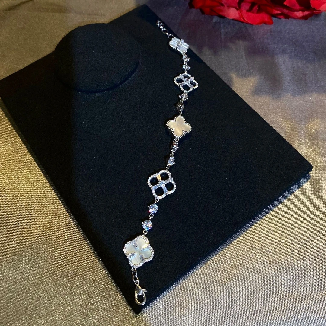 BAOSTONE 925银合成锆石手链 【五花手链】轻奢精致s201