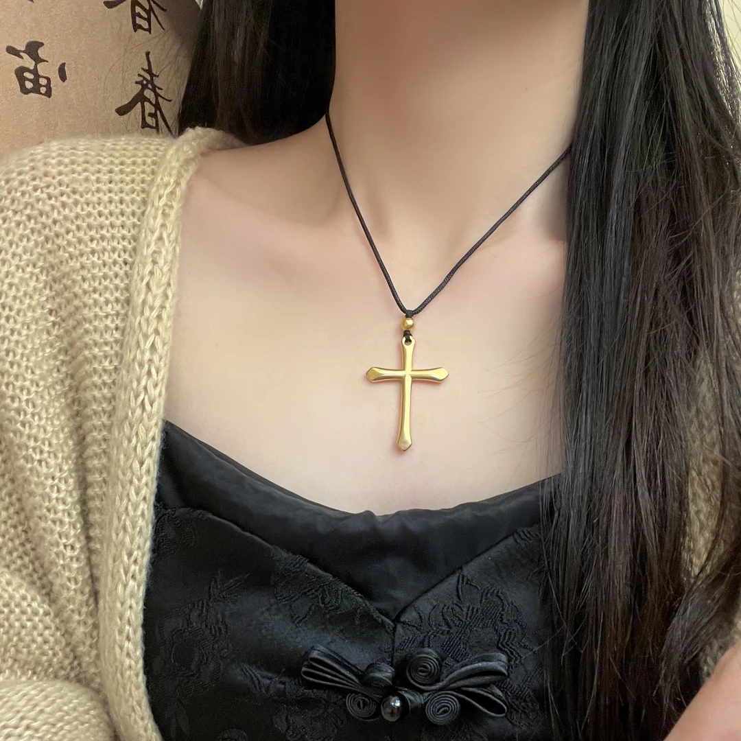 铜合金项链 【高货版】吊坠架男女同款简约情侣古法0109
