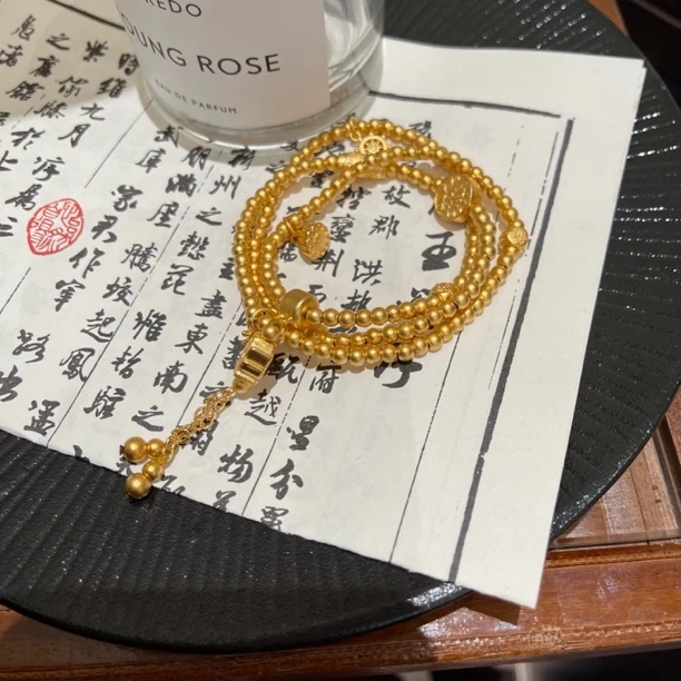 【升级版】传承珠珠美满连连三圈手串莲蓬手链项链S-37