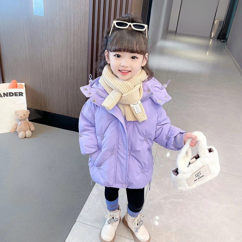 女童棉服2023新款女孩棉袄儿童冬装外穿免洗棉衣宝宝冬季加绒外套