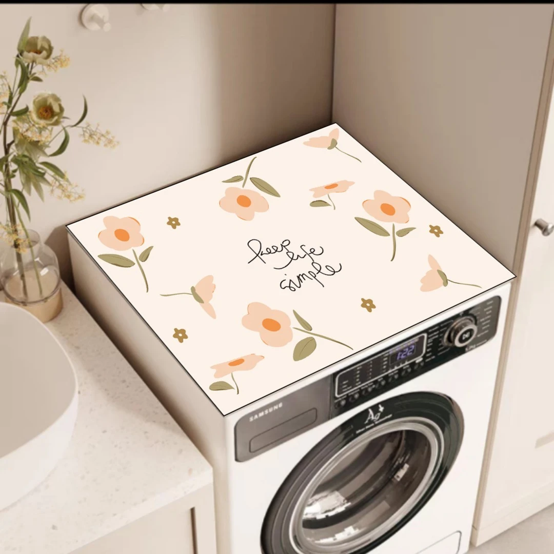 滚筒洗衣机垫吸水防滑冰箱盖布防尘盖垫蓝色主图硅藻泥垫保护垫